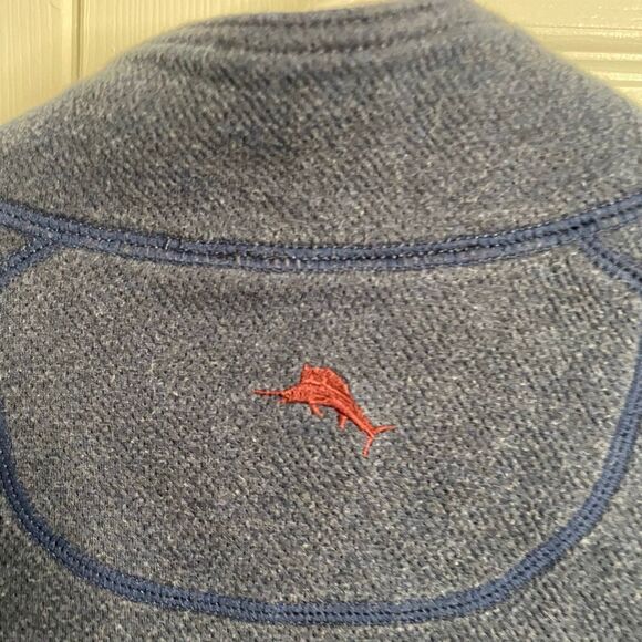 Tommy Bahama Mens Flipshore Jacket Full XL Zip Burgundy Navy Blue Reversible - Picture 4 of 9